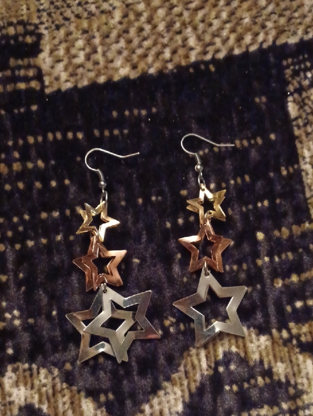 4/$30 Star Drop Dangle Earrings in Gold & Silver